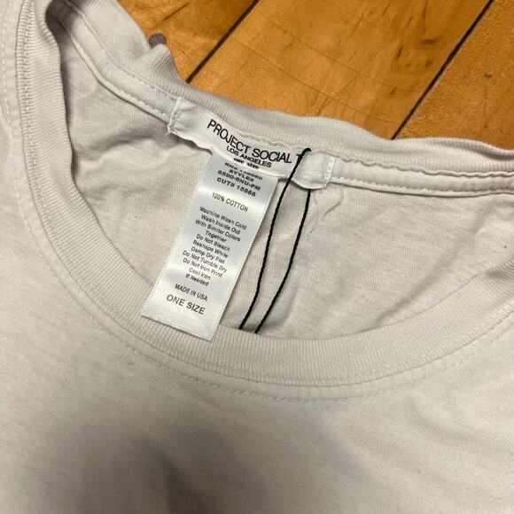 Project Social T Rose White Oversized Tee One Size - Picture 4 of 4